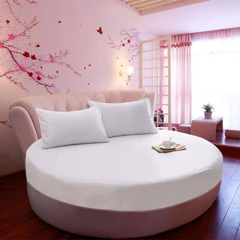 Table ronde Bedspread Hotel Hôtel Matelas Protecteur