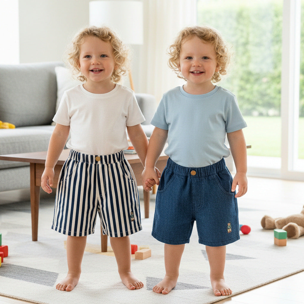 Short de denim occasionnel d'été pour enfants