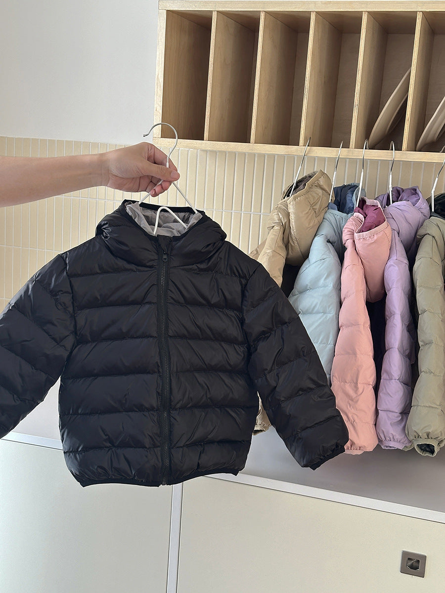 Vêtements de protection contre le froid légers pour enfants à capuchon