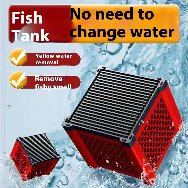 Poisson réservoir de purification de l'eau Cube activé carbone matériau Honeycomb