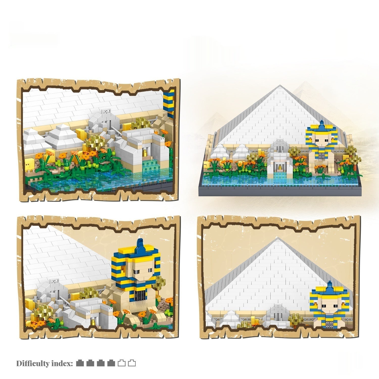 Pyramide Ancient Architecture Model Micro Diamond Particle Building Blocs Haute Difficulté