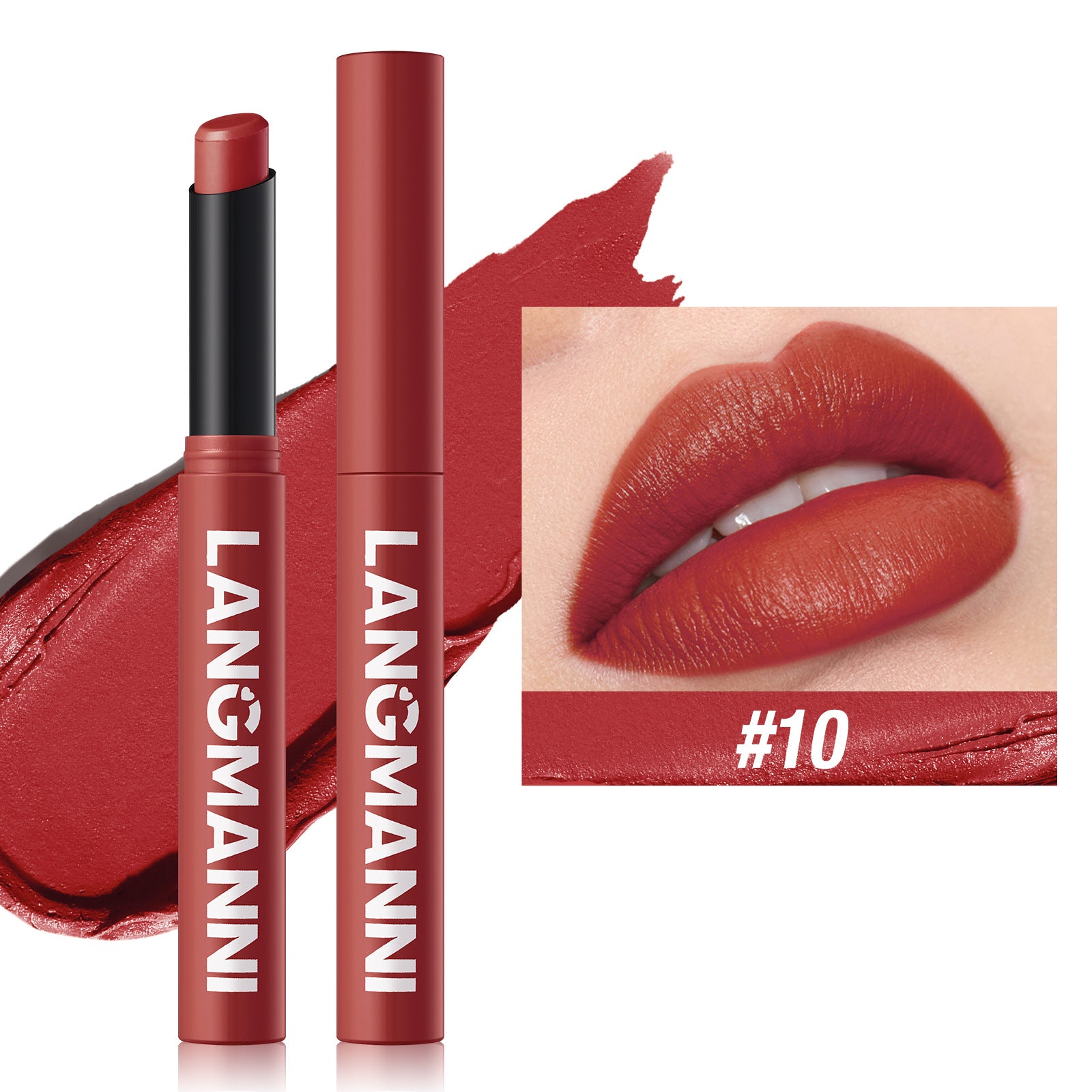Rouge à lèvres mat rotatif 12 couleurs