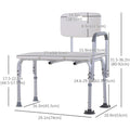 Chaise de transfert en aluminium avec pieds antidérapants