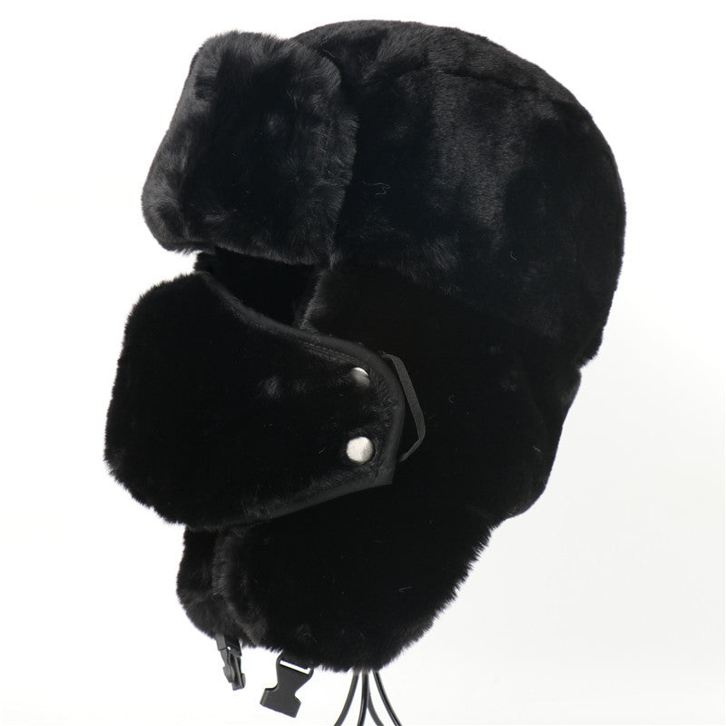 Ushanka Hommes et femmes Imitation Lapin fourrure extérieure Earmuffs Chapeau