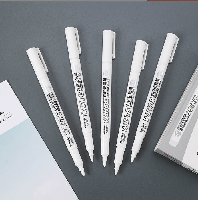 Super blanc éblouissant tête fine séchage rapide stylo de peinture étanche