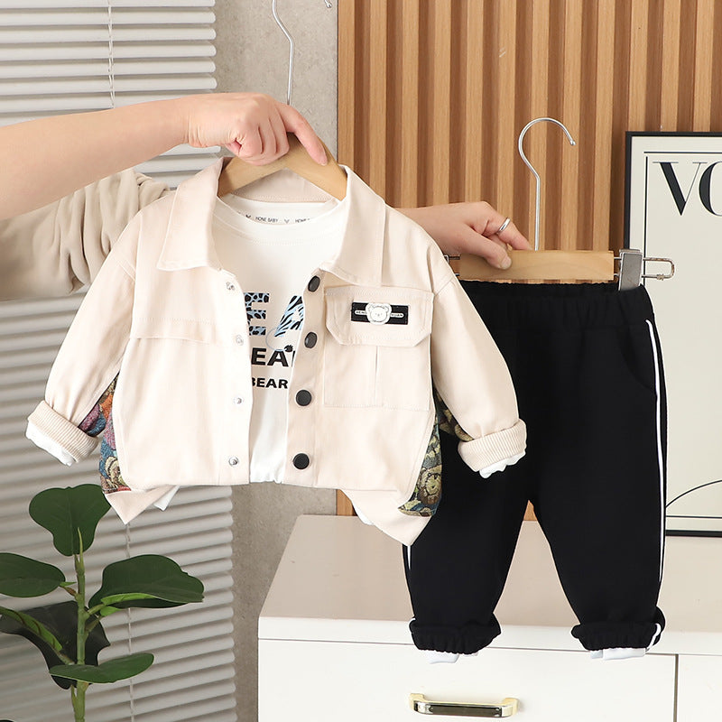 Top élégant et pantalons trois pièces pour enfants