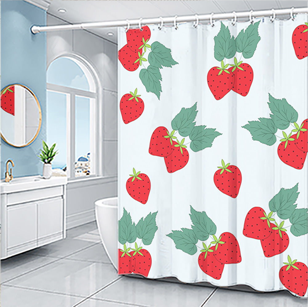 Ensemble de rideaux de douche pour fruits de la série Cartoon
