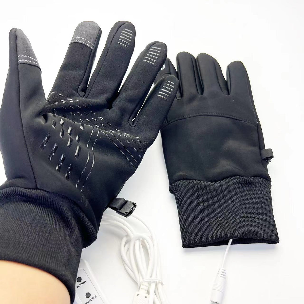 Gants de chauffage électrique USB Cyclisme Warm Keep Sports Touch écran imperméable