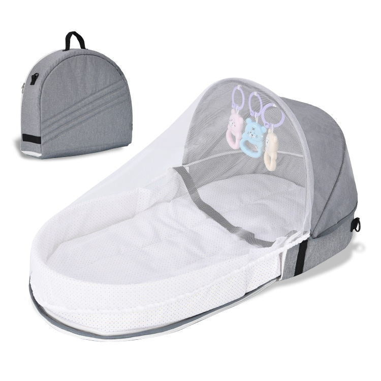 Lit bébé anti-pression pliable portable dans un nouveau-né Isolation Bionic Travel Crib