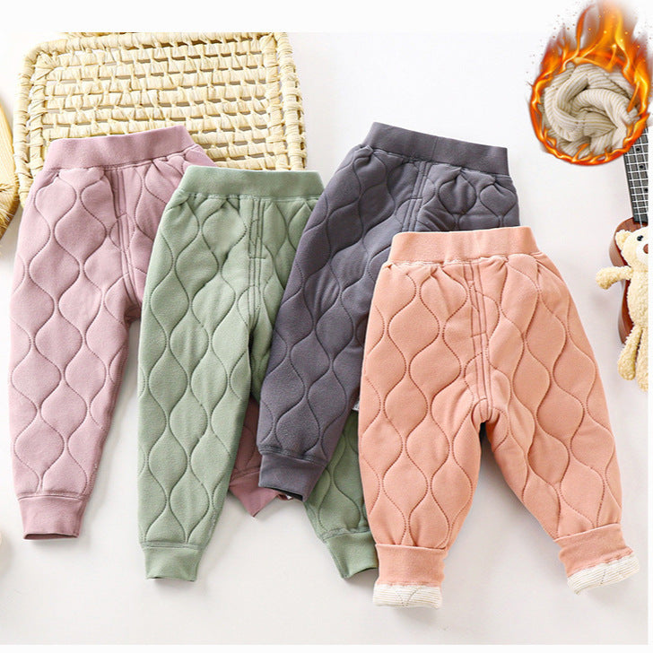Coton rembourré Pantalon de coton épais Filles Leggings Étudiants Crawler Grossiste