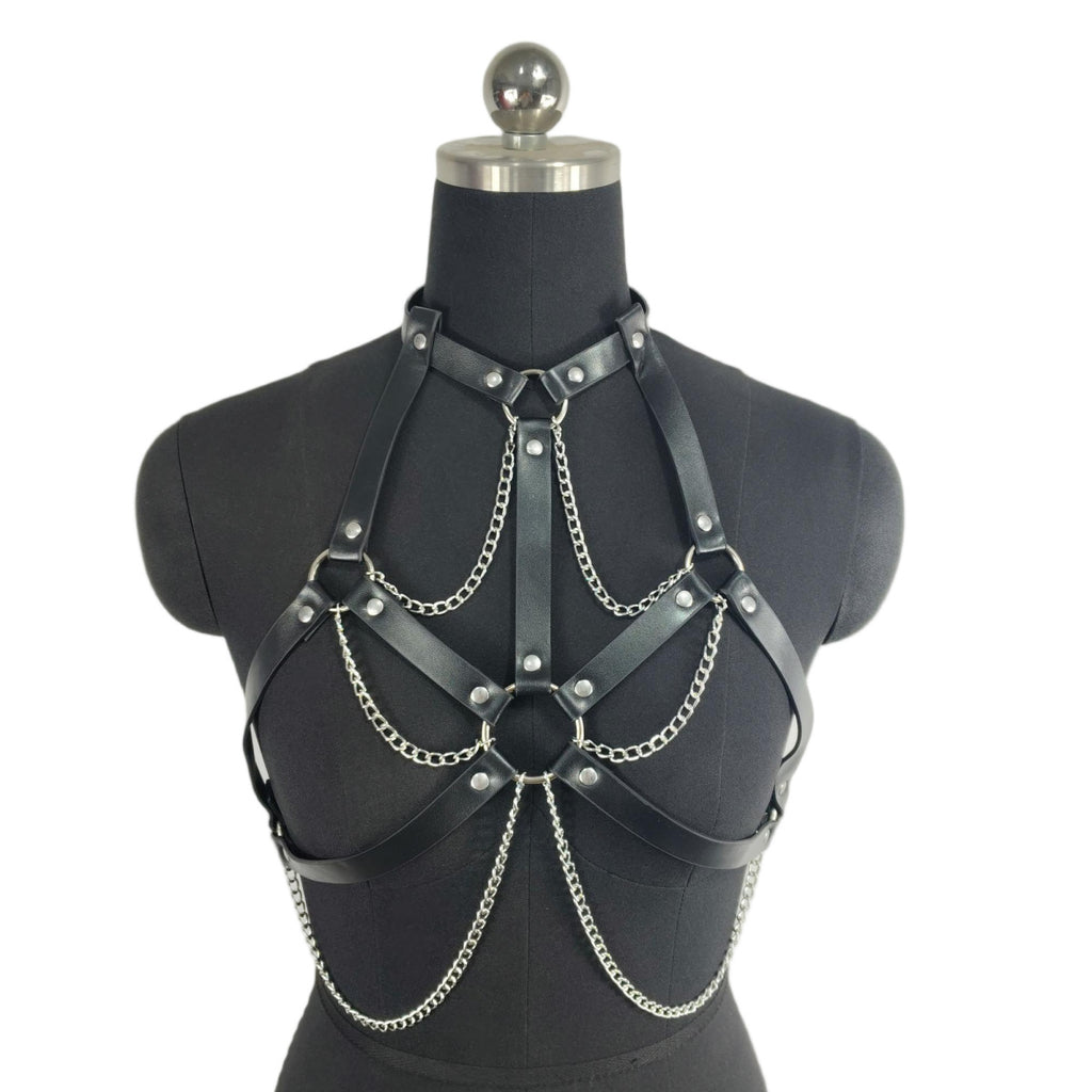 Bracelet en cuir de mode pour femmes avec chaîne