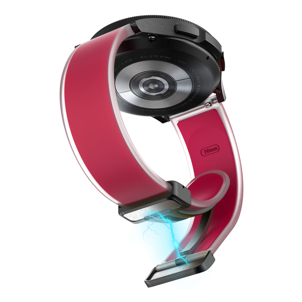 Bracelet en silicone transparent pliant magnétique universel