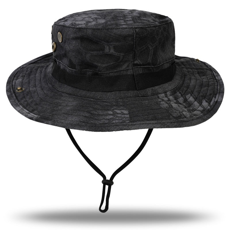 Chapeau tricoté Chapeau à larges bords Chapeau de soleil Chapeau de pêcheur de style militaire