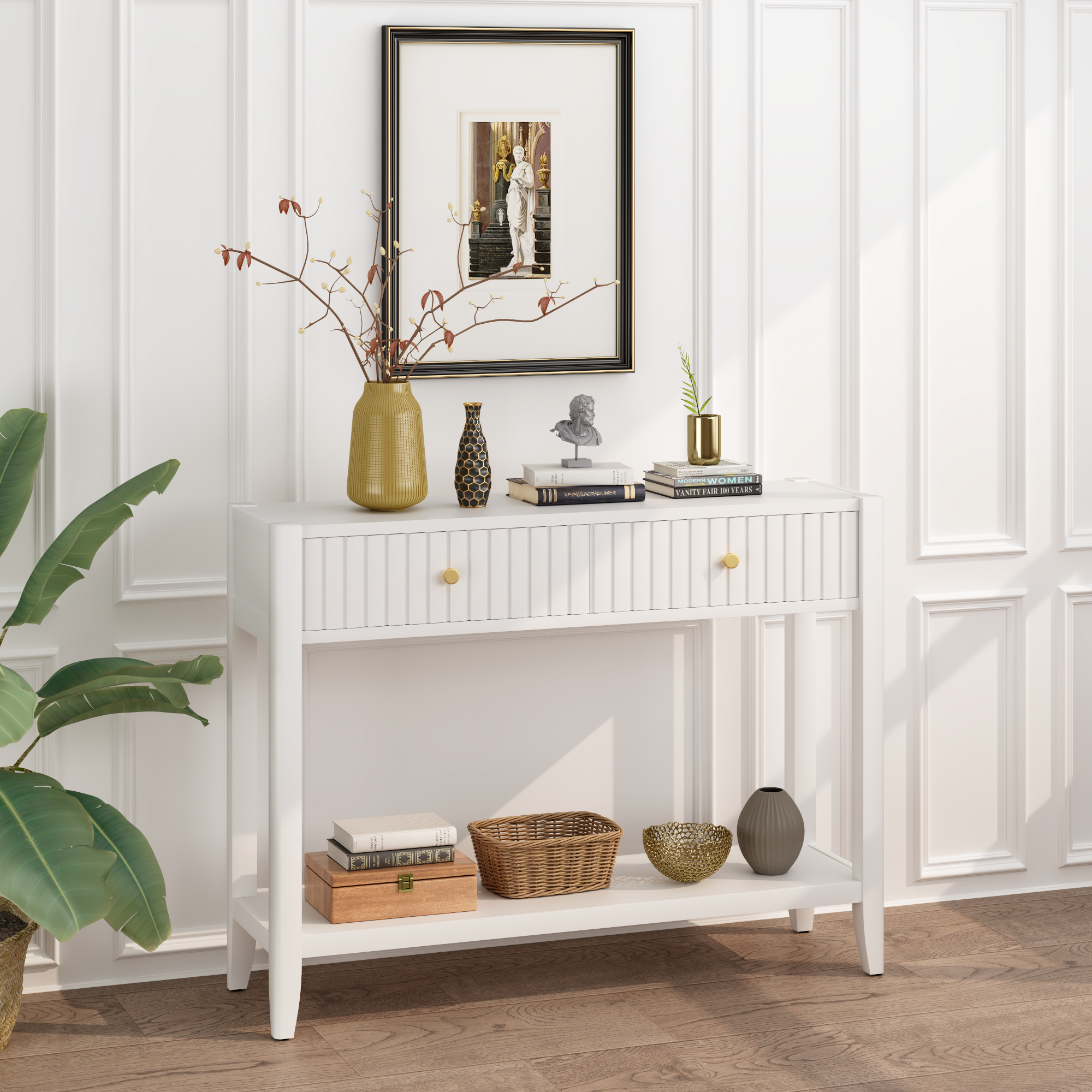 Table de console de 29,53" avec tiroirs