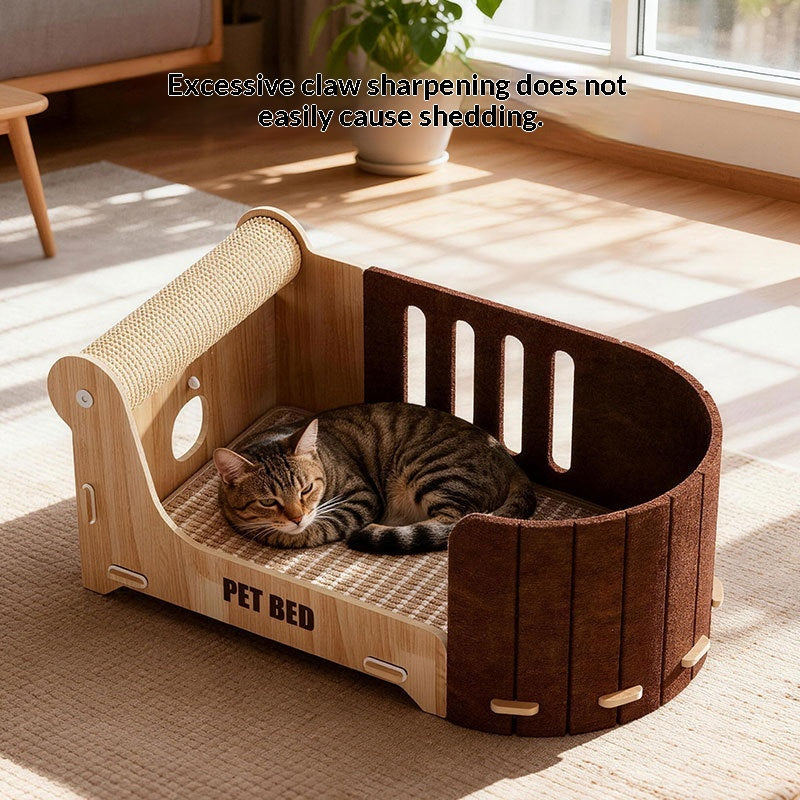 Sisal Scratching Post and Louncer Autonome Tout-en-un