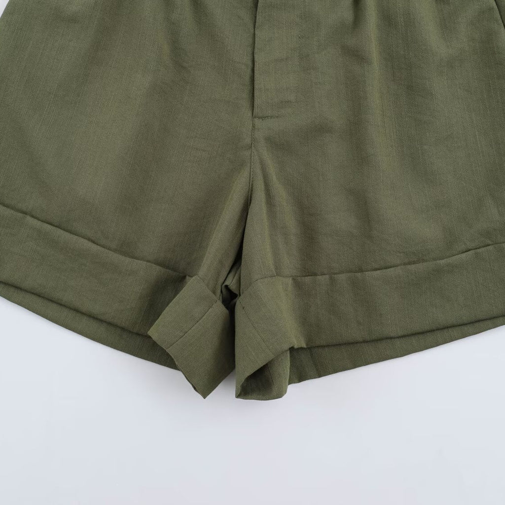Short occasionnel avec un style Western Hem Curled