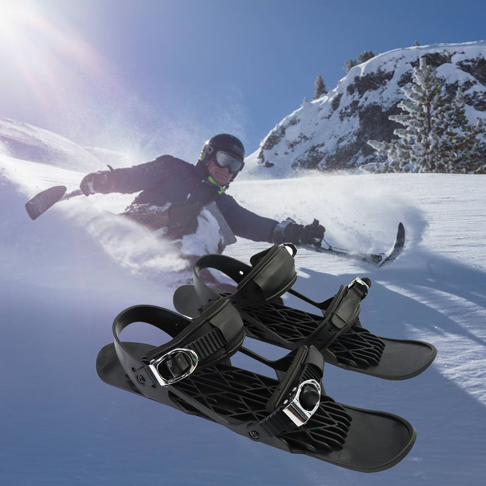 Mini Ski Skates Portable Short Skiboard Chaussures réglables pour neige