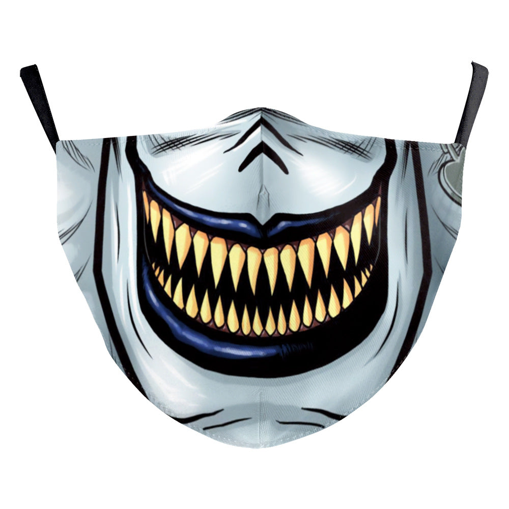 Impression numérique Clown Halloween Funny Horror Double couche Masque de poussière