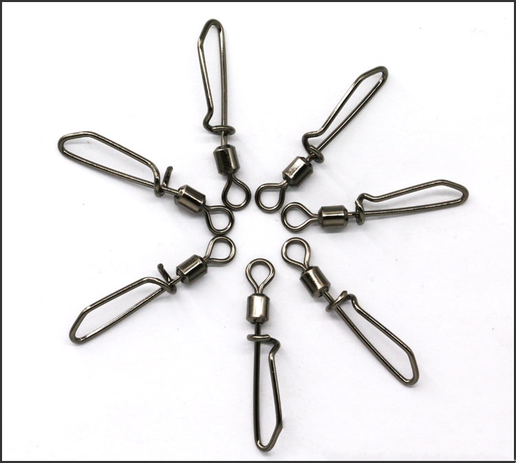 50PCS Snap Swivels Roulement à billes avec swivels de cocklock