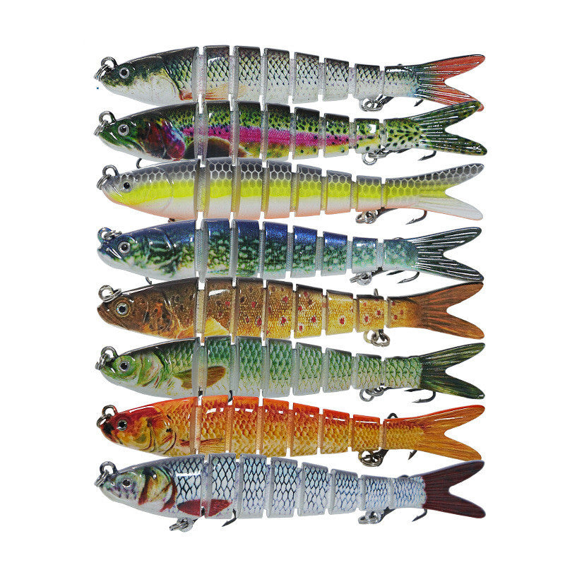 8-section Grand faux luth à longue portée submerged Hard Fishing Bait