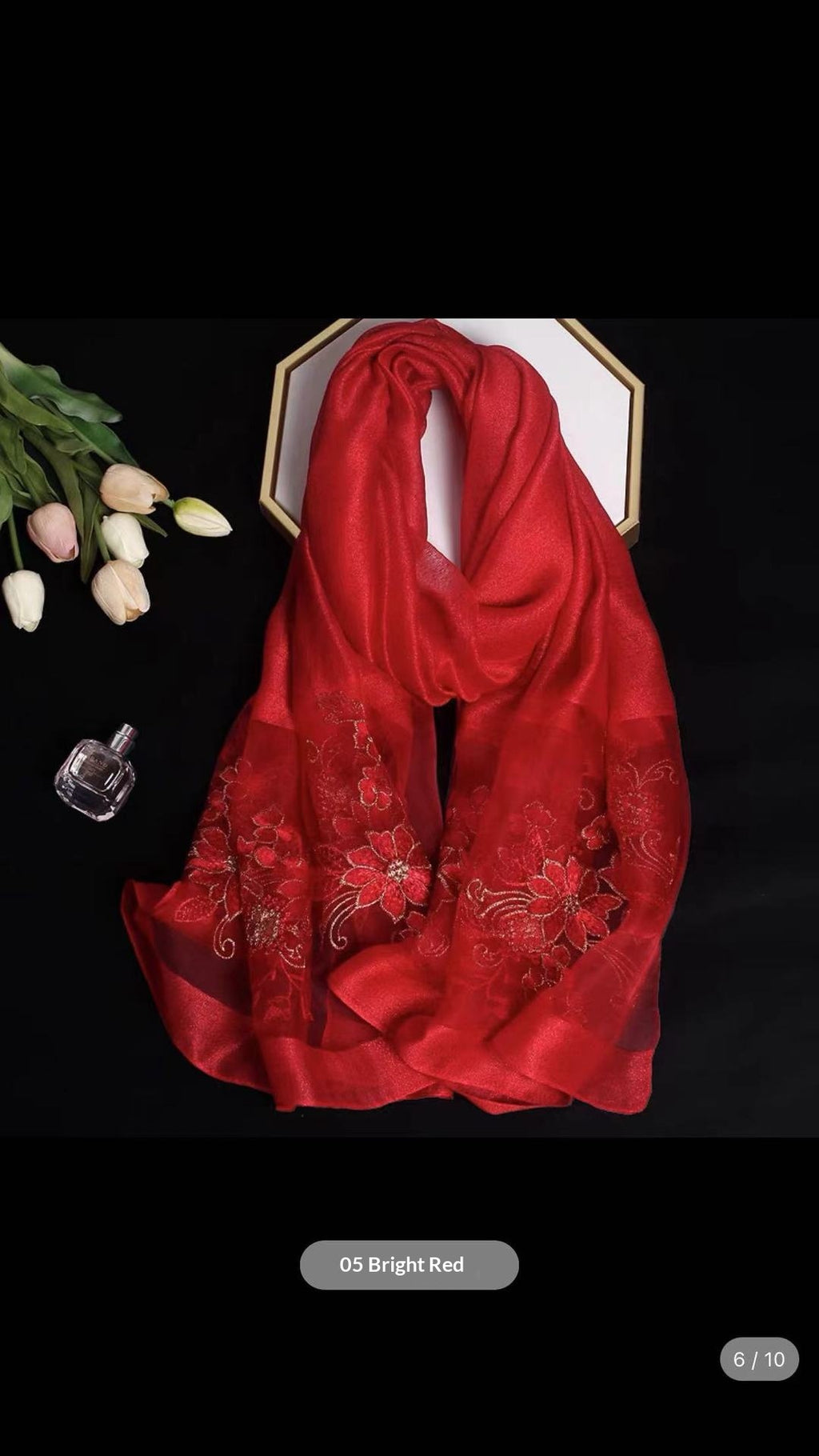 Soie et laine Cheongsam Châle longue écharpe