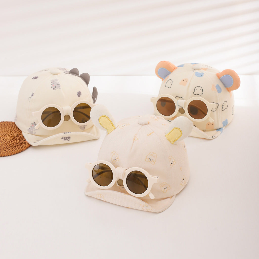 Automne Genre neutre Oreilles tridimensionnelles de style cartoon avec des lunettes Décoration pour bébé'