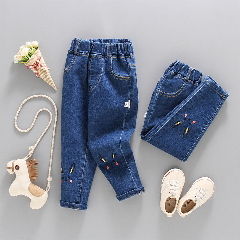 Jeans de coton casual stretch pour filles