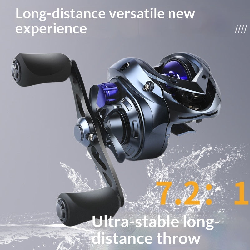 Ultra-léger Long-cast Black Lure Fishing Bobine polyvalente pour la pêche au radeau