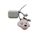 Couverture d'écouteur en couleur solide sans fil Bluetooth Soft Shell Pendentif pour chiots de dessin animé