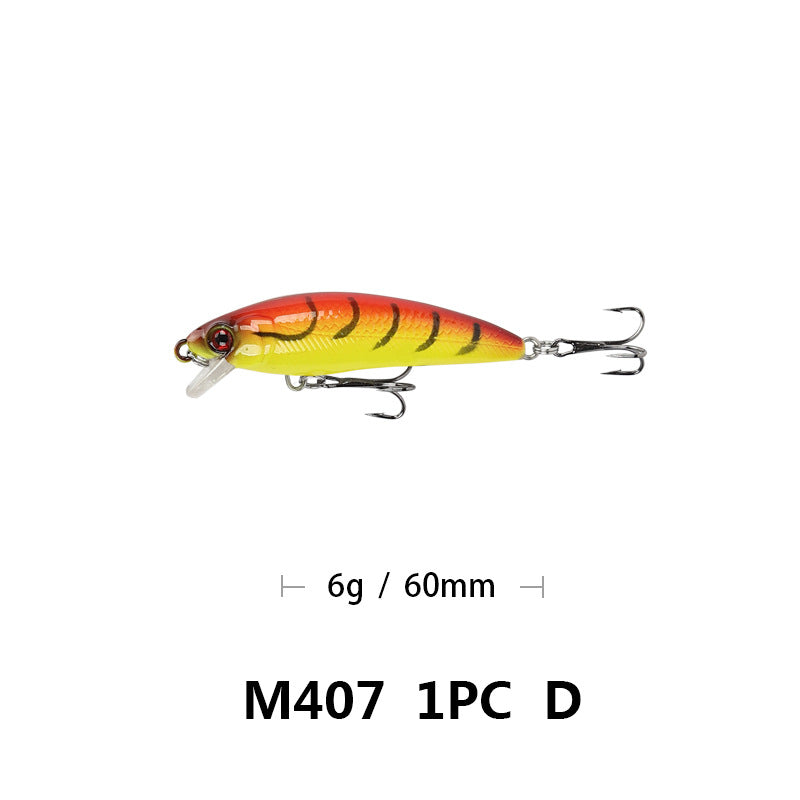 6cm57g Floating Minnow Lure Freshwater Topmouth Culter Weever Mandarin Fish Lure Simulation