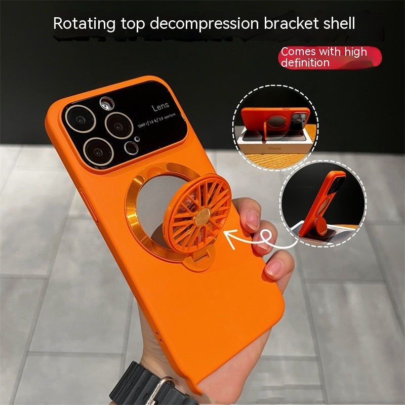 Bracket de décompression Gyro rotatif Grande fenêtre Gants Case téléphone
