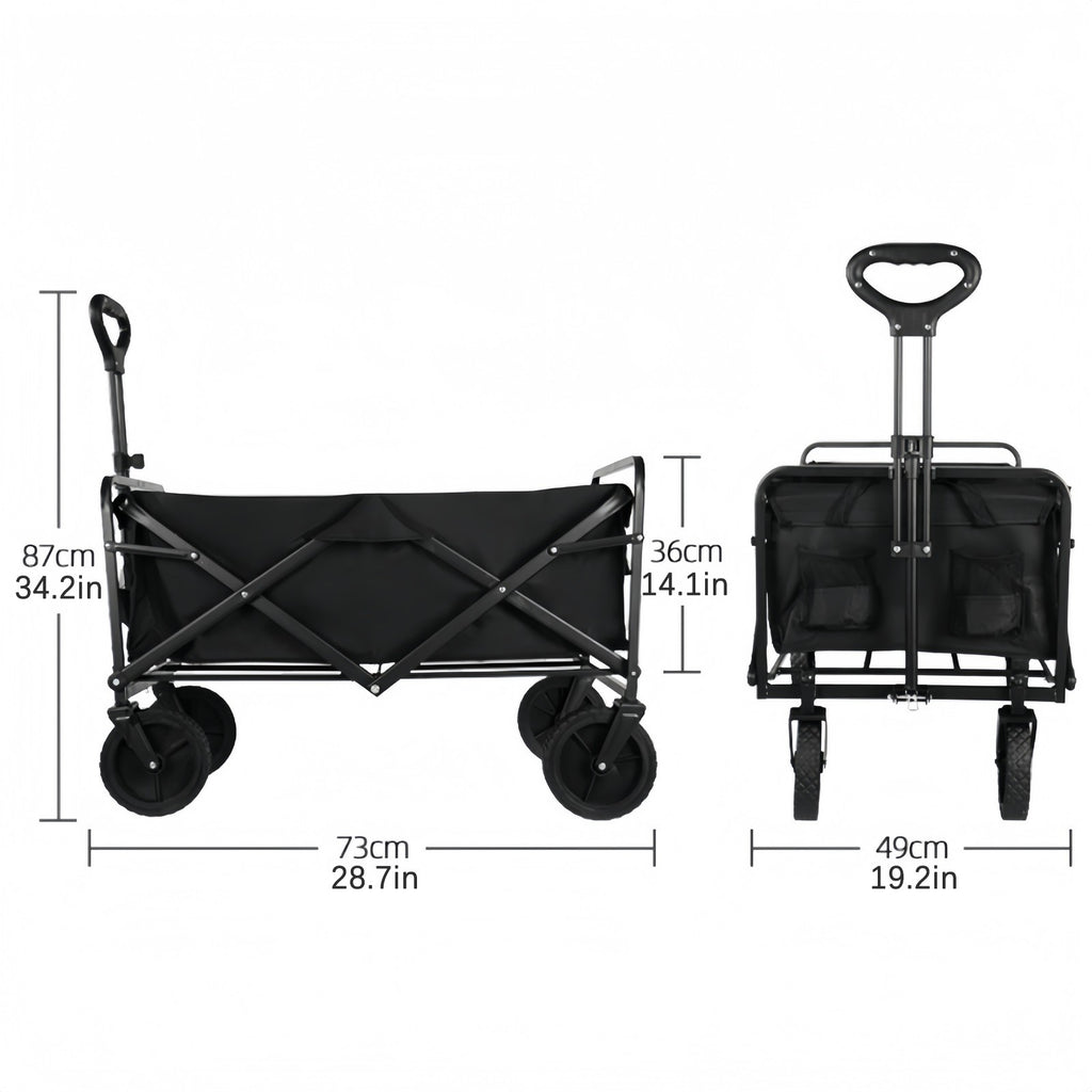 330LB Chariot à chariot pliable lourd Wagon Garden Beach Camping Festival