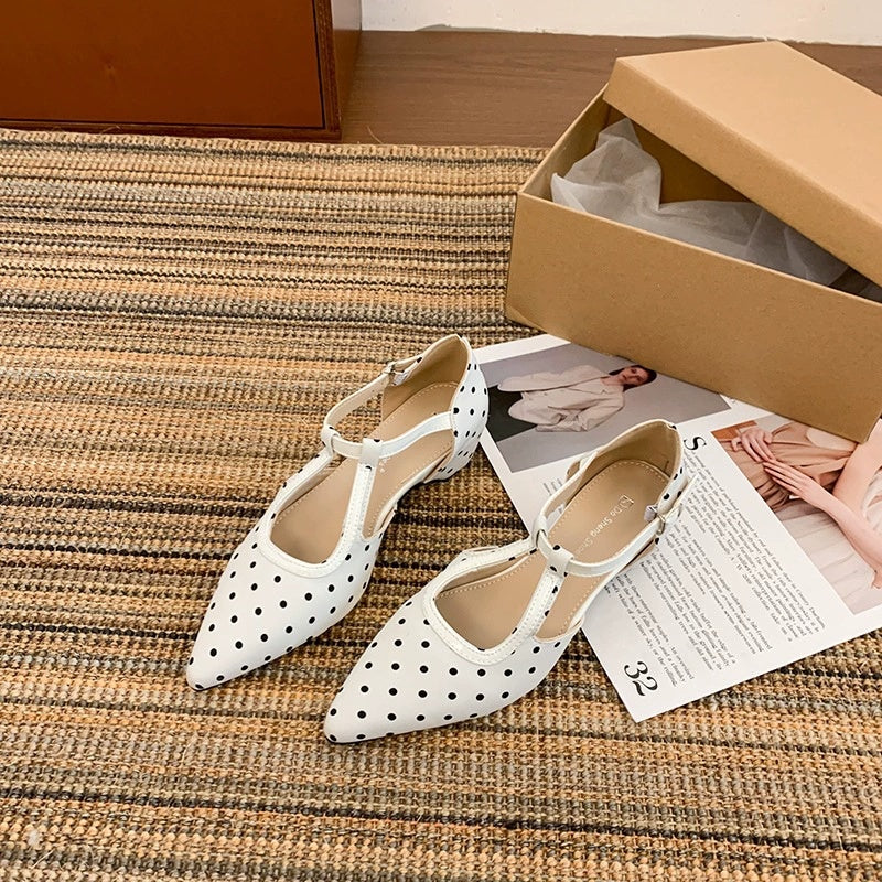 Sandales de mode pour femmes PolkaDot Fermées