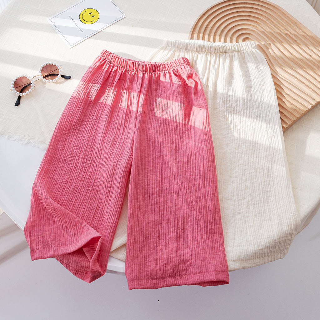 Pantalons à jambes larges pour filles Anti-moustique simple