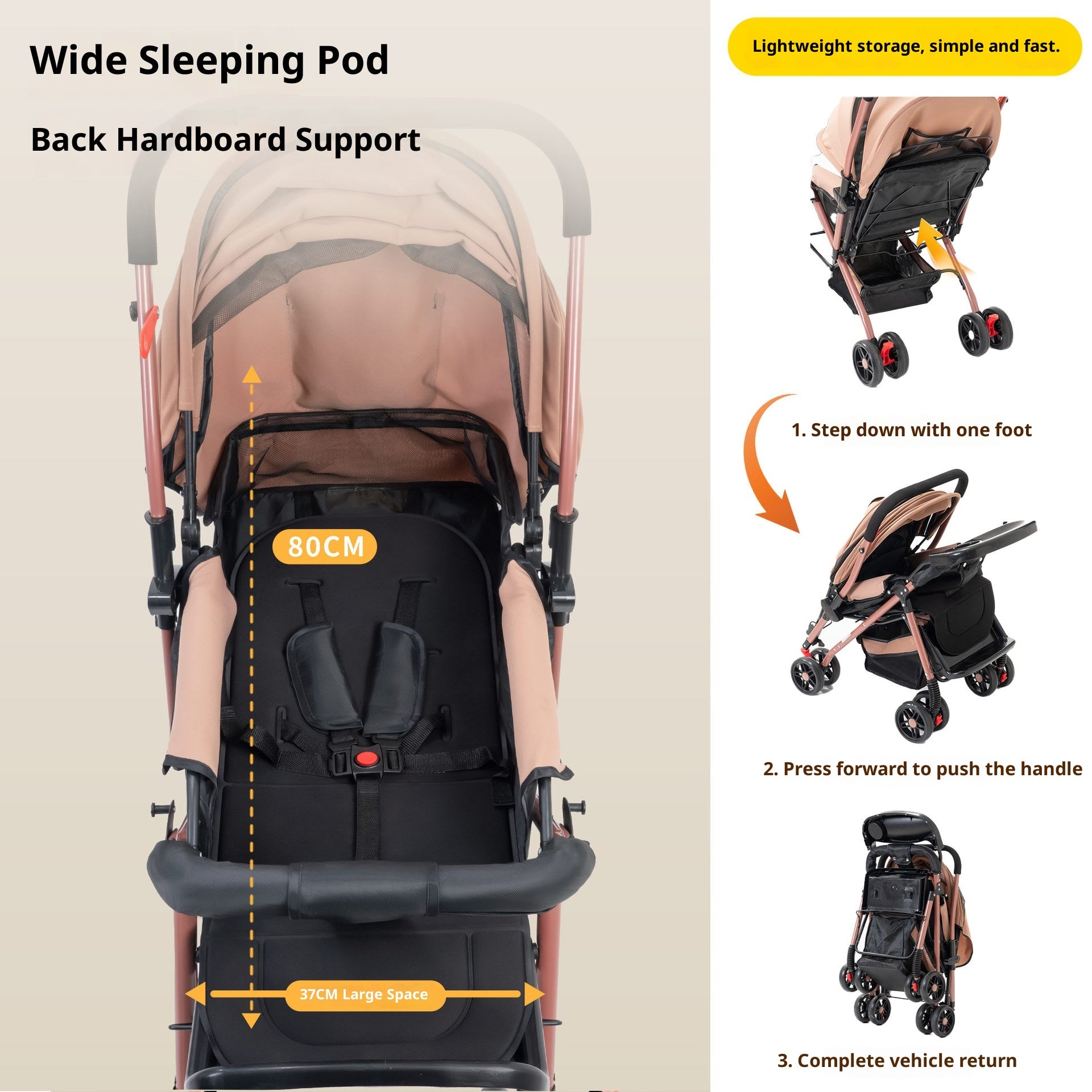 Poussette pour bébés bidirectionnelle