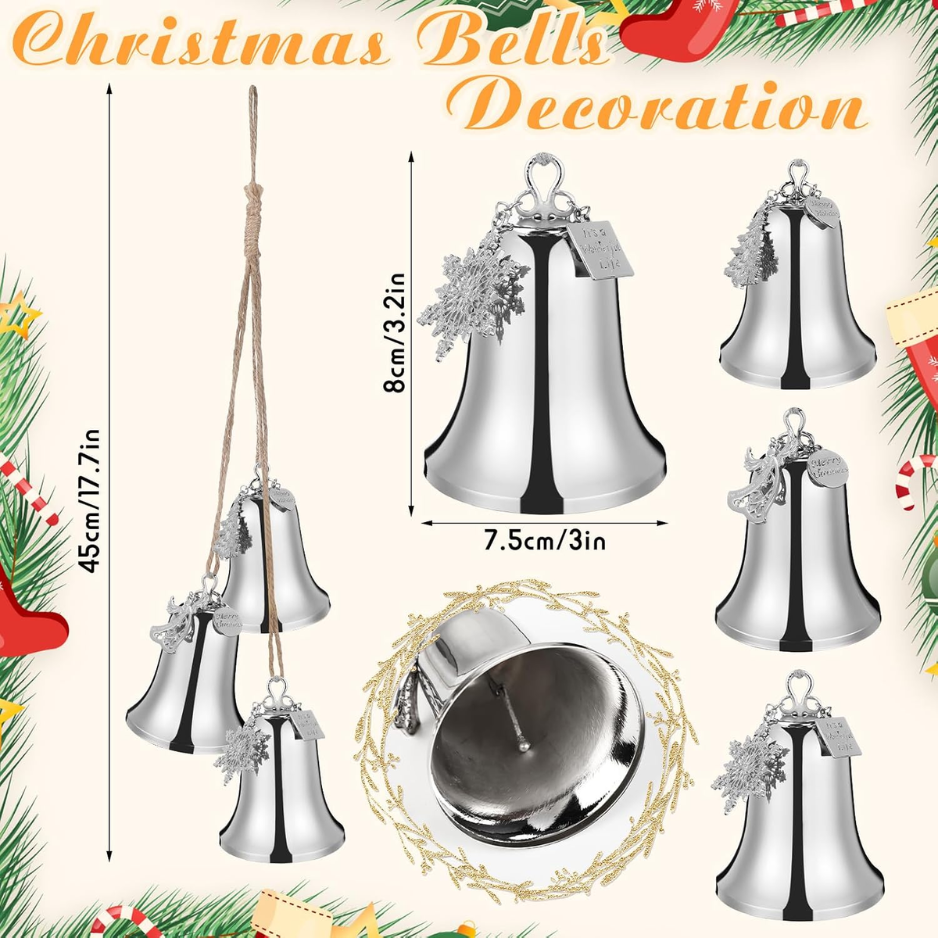 1 Ensemble de grands ornements de cloches de Noël