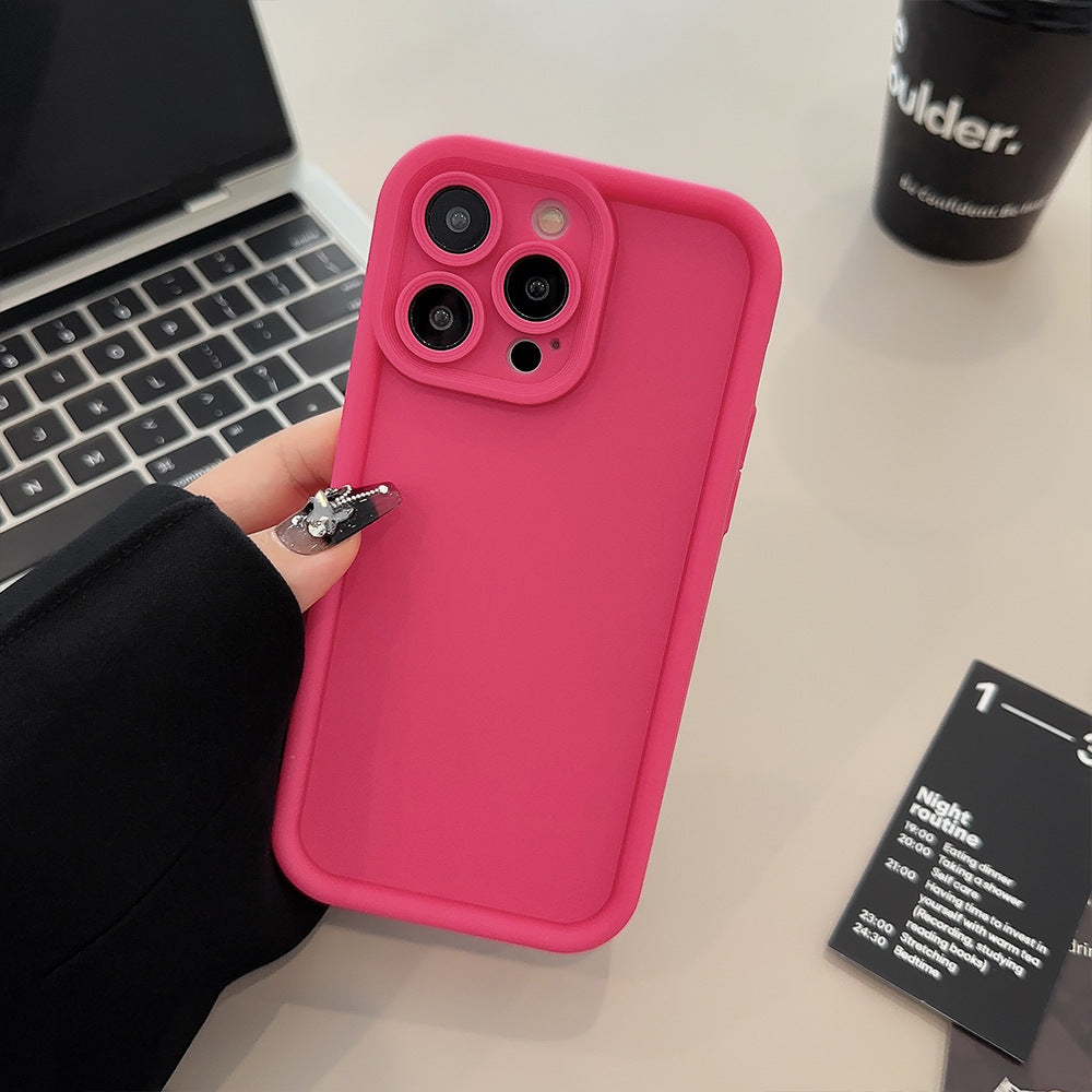 Boîtier de téléphone en silicone tout compris de couleur solide