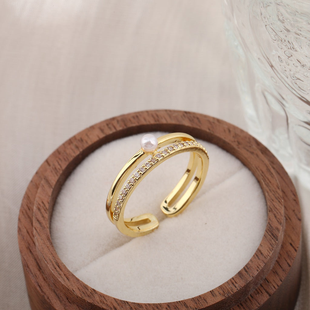 European And American Hot-Selling Fashionable and Unique Water Drop Zircon Anneaux pour femmes