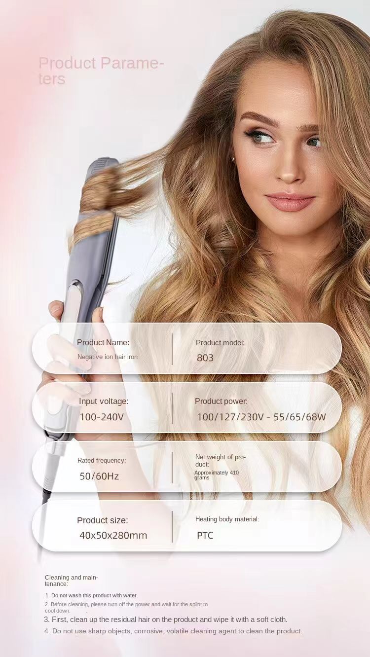 Lissage des cheveux en céramique avec affichage LCD intelligent