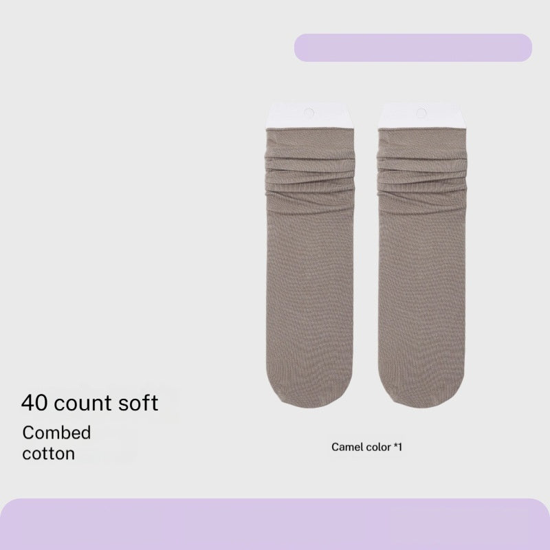 Coton peigné Sweat-absorbant Déodorant Chaussettes haute couleur du genou