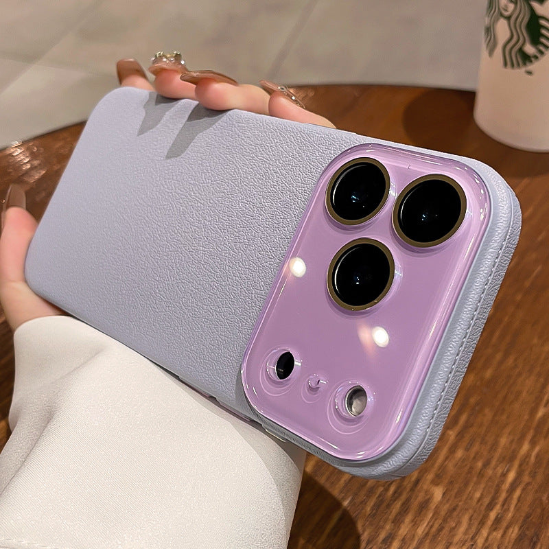 Étui de téléphone tout compris résistant aux éclaboussures avec finition lychee