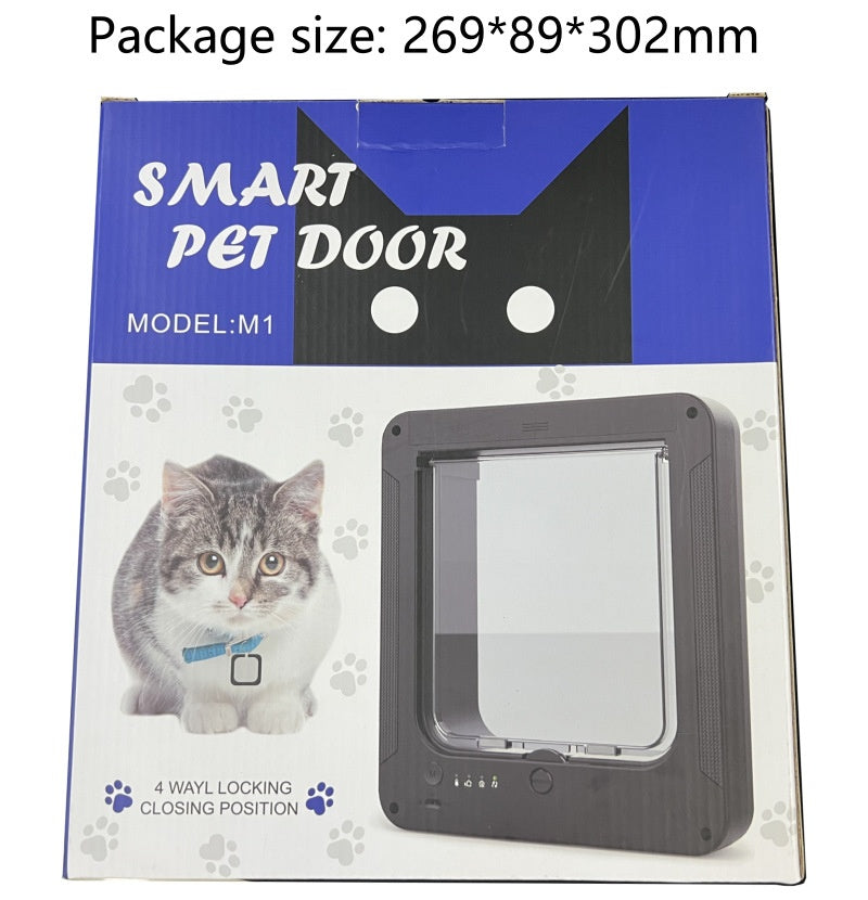Smart RFID Pet Door avec entrée et sortie contrôlables pour chiens et chats.
