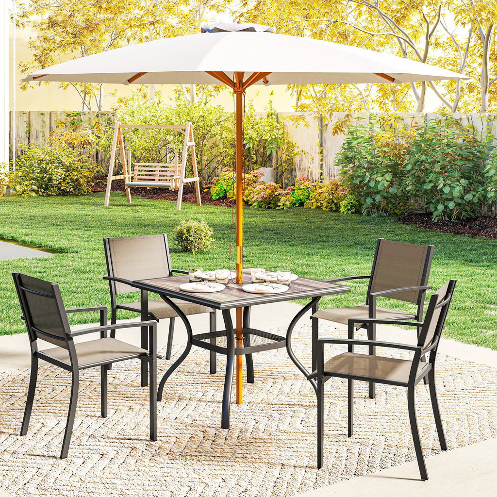 Table à manger extérieure carrée de 37" pour 4 personnes