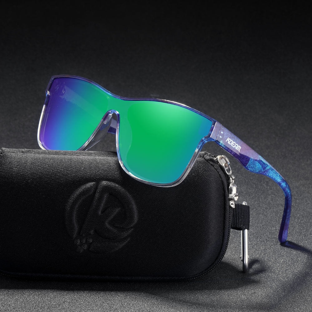 Lunettes de soleil à objectif unique HD Verres à sport extérieur polarisé