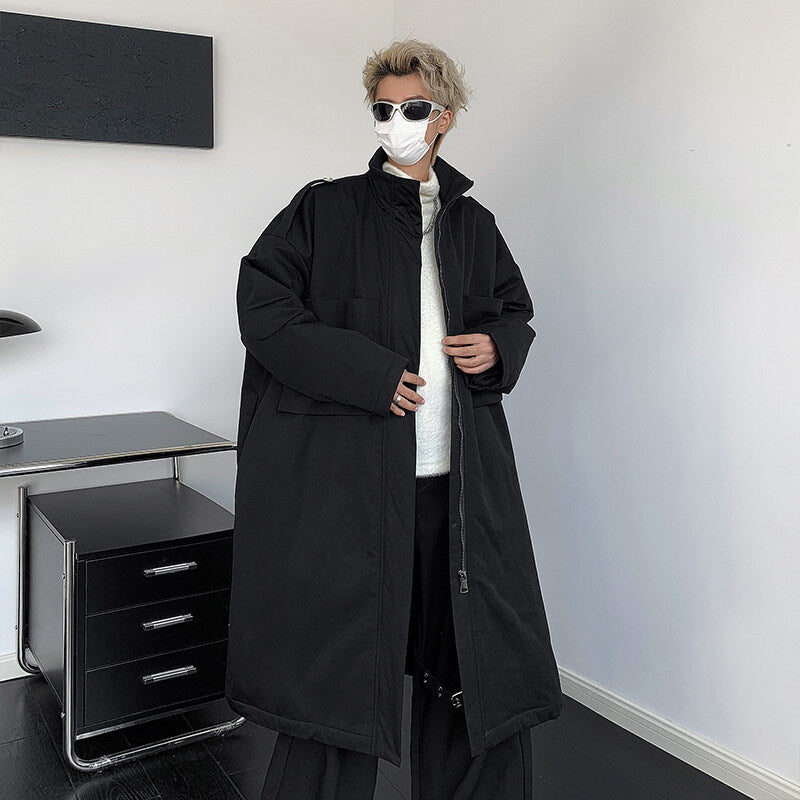 Homme Long En dessous de la cheville Coton rembourré Coat Yohji Yamamoto Style