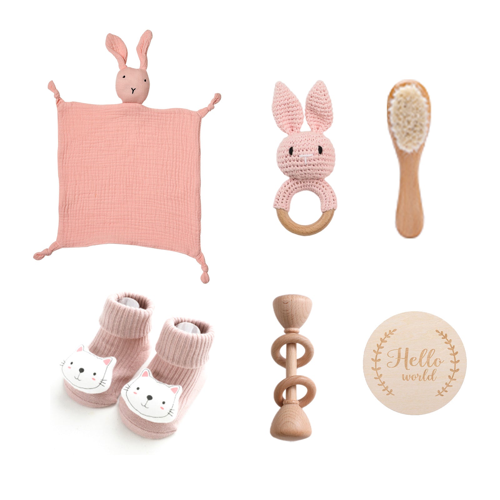 Ensemble cadeau de serviette de bain de lapin pour bébé Comfort Rattle