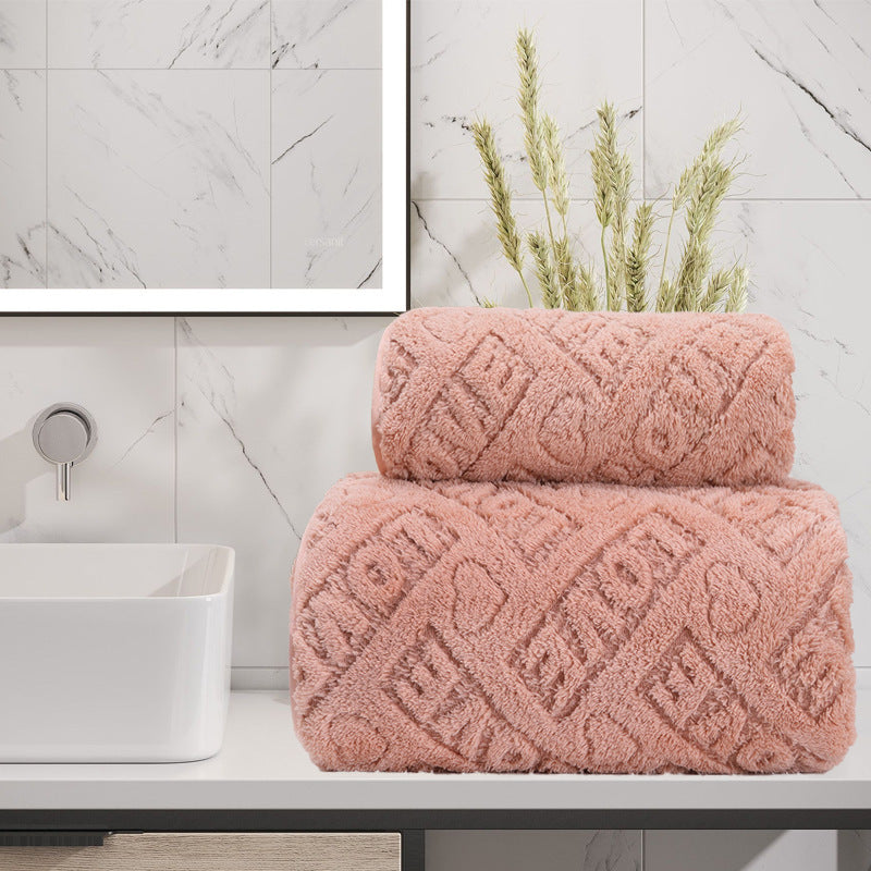 L'ensemble de serviettes de bain Jacquard Coral est plus absorbant et ultra doux pour le séchage Hai
