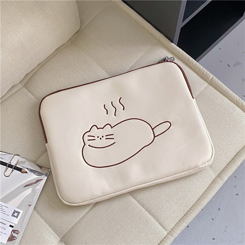 Sac de réservoir d'ordinateur pour tablette de protection pour tablette de mignon animal brodé