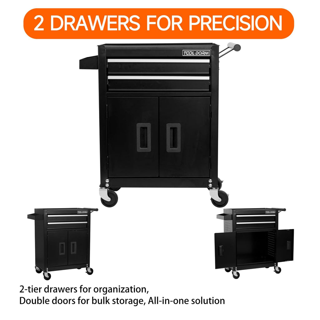 Uniquement pour la livraison sur waybill Cabinet à double porte avec deux tiroirs Panier d'outils TT202BK