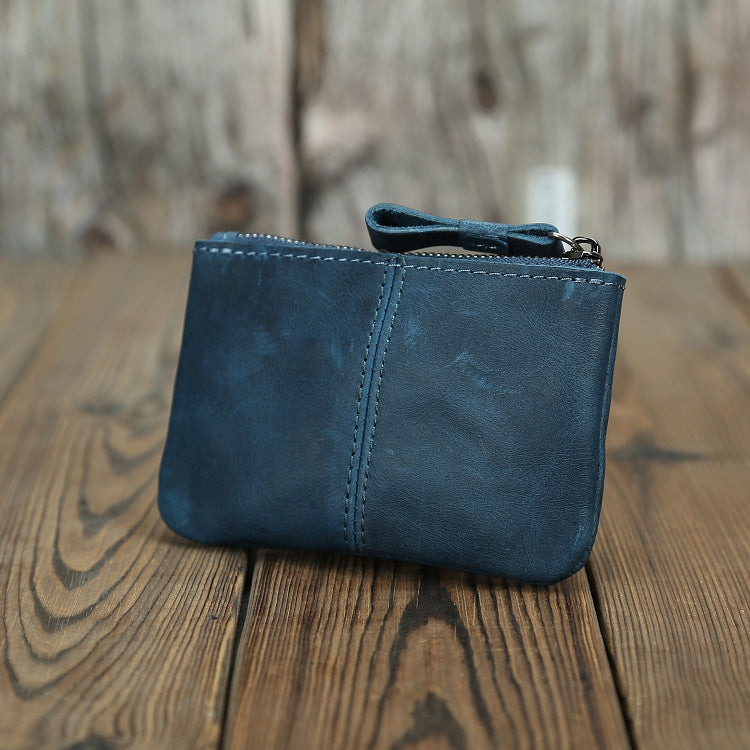 Rétro homme Crazy Horse Cuir Pièce Purse
